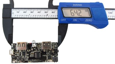 Плата Power Bank LCD 2*USB 5V 2A micro 64*27мм (18573)