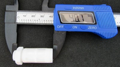 Кабельний ввід білий з різьбою 40*15мм (18574)