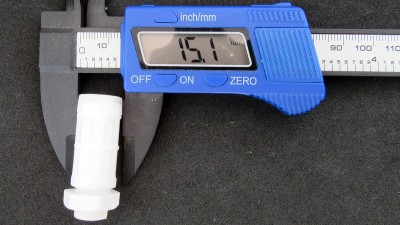 Кабельний ввід білий з різьбою 40*15мм (18574)