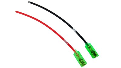 Пара ножових клем 6.3мм з кабелем 10см (18579)