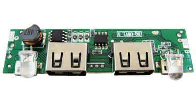 Плата Power Bank 2*USB 5V 2A 2*micro 68*18мм (18581)