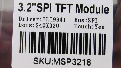 Сенсорний кольоровий TFT РК-дисплей SPI 3.2 дюйми 320*240 ILI9341 (18608)