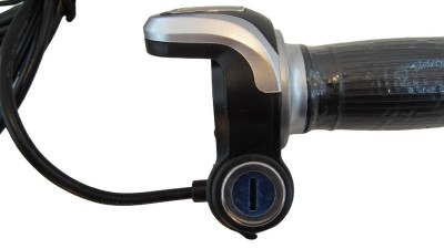 Ручка газу для велосипеда пара 60V з індикатором заряду та замком (18630)