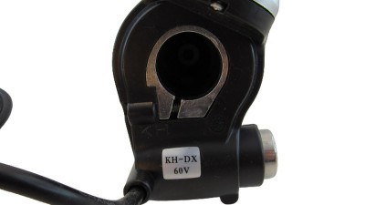 Ручка газу для велосипеда пара 60V з індикатором заряду та замком (18630)