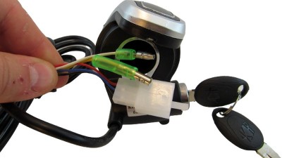 Ручка газу для велосипеда пара 60V з індикатором заряду та замком (18630)