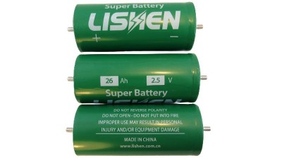 Акумулятор літій титанат Lishen LTO 2.5V 0.2mR 26Ah 30000 циклів (18639)