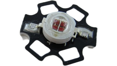 Світлодіод на радіаторі 5W 620-625nm червоний (18650)