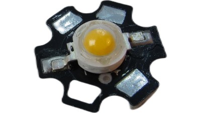 Світлодіод на радіаторі 5W 1800-2000K жовтий (18654)