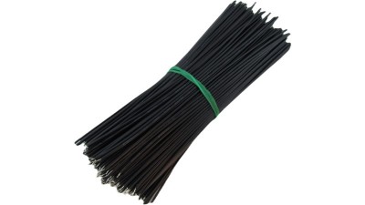 Кабель мідний 1007 26AWG луджений 12см чорний 10шт (18661)