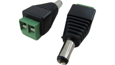 Перехідник із штекера 5.5*2.5мм на зелену клему (18669)