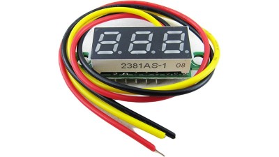 Вольтметр мініатюрний DC 4-30V 0.28 дюйми червоний (18694)