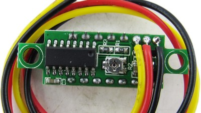 Вольтметр мініатюрний DC 4-30V 0.28 дюйми червоний (18694)