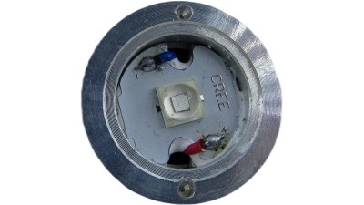 Світлодіод з тримачем фітіль ліхтарика 22.7мм T6 7W ультрафіолет (18710)