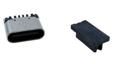 Роз'єм Type C із заглушкою 6pin 6.8мм для швидкого заряджання (18742)