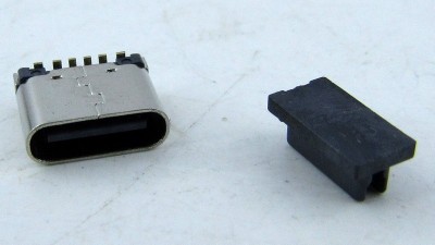 Роз'єм Type C із заглушкою 6pin 6.8мм для швидкого заряджання (18742)