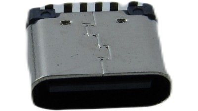 Роз'єм Type C із заглушкою 6pin 6.8мм для швидкого заряджання (18742)