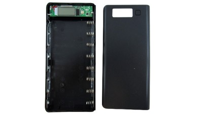 Корпус Power Bank з дисплеєм LCD 8*18650 5V 2.8A 2*USB чорний (18806)