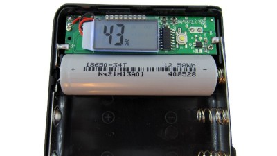 Корпус Power Bank з дисплеєм LCD 8*18650 5V 2.8A 2*USB чорний (18806)