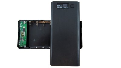 Корпус Power Bank з дисплеєм LCD 8*18650 2*USB 5V 2.8A чорний (18807)