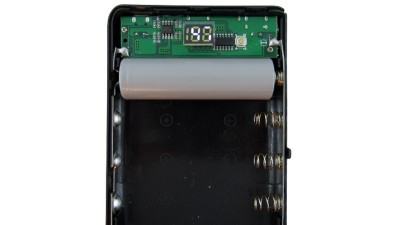Корпус Power Bank з дисплеєм LCD 8*18650 2*USB 5V 2.8A чорний (18807)