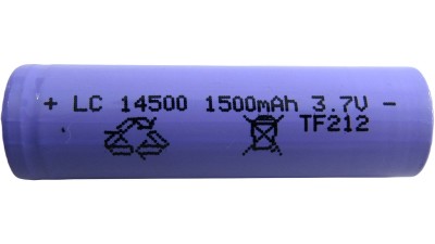 Акумулятор літієвий LiIon 14500 3.7V технічний AA 1500mAh (18829)