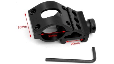 Зажим для ліхтаря з алюмінію кронштейн під приціл T3008 30мм (18907)
