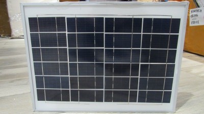 Сонячна панель полікристал 10W 6V 35*25см (18914)
