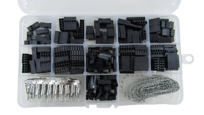 Комлект з`єднувальних дюпонів з клемами Dupont 2.54mm 620штук (18949)