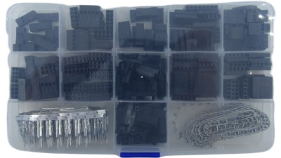 Комлект з`єднувальних дюпонів з клемами Dupont 2.54mm 620штук (18949)