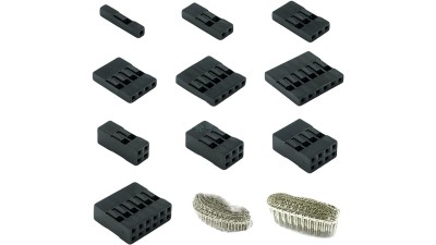 Комлект з`єднувальних дюпонів з клемами Dupont 2.54mm 620штук (18949)