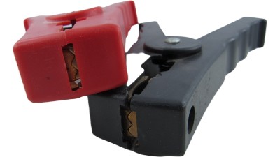 Потужні клеми крокодили з пластиковою ізоляцією 500A (19001)