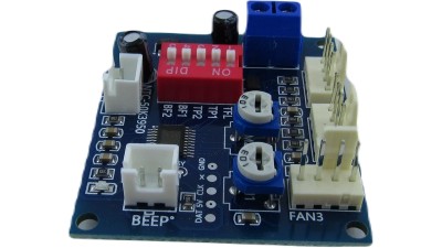 Термостат з контролером кулера регулятор швидкості вентилятора на 3 виходи 12V (19004)