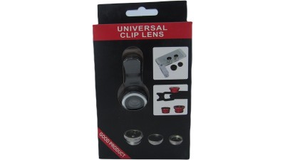 Набір лінз для смартфона 3в1 на кліпсі макро риб'яче око (19019)