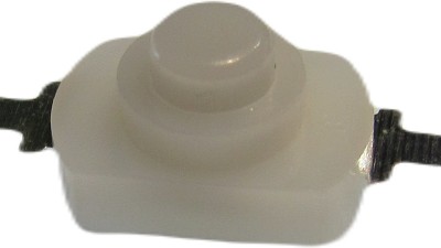 Кнопка фонарика біла з фіксацією 12*8*6мм (19060)