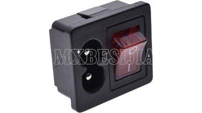 Роз`єм живлення AC-180 з переключателем (19081)