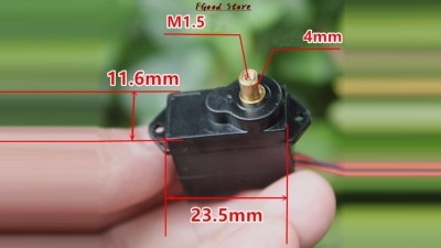 Сервопривід DC 3-6V М10 з металевим редуктором 360 градусів (19085)