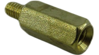 Мідна стійка з різьбою під плату M2.5 10-4мм 10шт (19137)