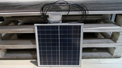 Сонячна панель 15W 9V 360*360мм  з кабелем DC (19187)