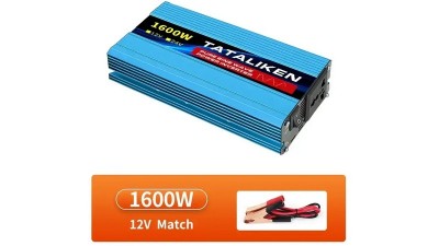 Інвертор перетворювач напруги Tataliken 12В 220В чиста синусоїда 1600 Вт (19188)
