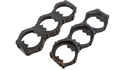 Холдер скошений трійний для збірки в батарею елемент 33140 2шт (19212)