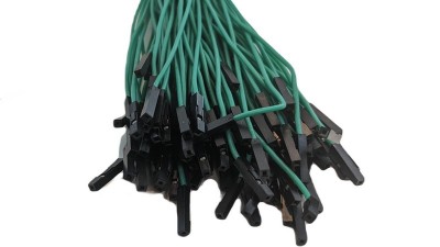 Кабель джгут Dupont силікон 30см тато мама зелений 1шт (19404)