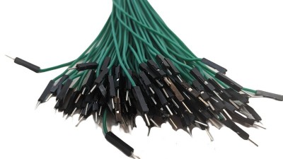 Кабель джгут Dupont силікон 30см тато тато зелений 1шт (19405)