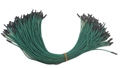 Кабель джгут Dupont силікон 30см тато тато зелений 1шт (19405)