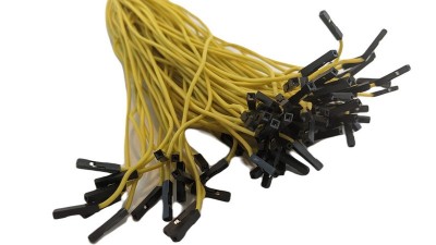 Кабель джгут Dupont силікон 30см мама мама жовтий 1шт (19406)