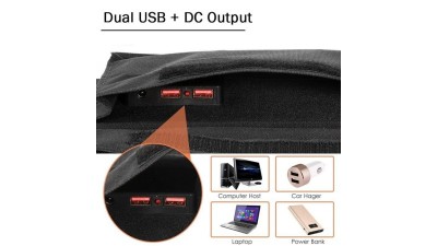 Портативна сонячна панель Solar Bag W50F6 50W 2*USB DC18V (19423)