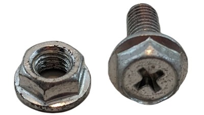 Болт з гайкою для кріплення фари електровелосипеда 2 пари 20мм M6 (19465)