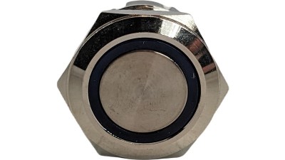 Антивандальна кнопка без фіксації 220V d22mm h24mm синя (19474)