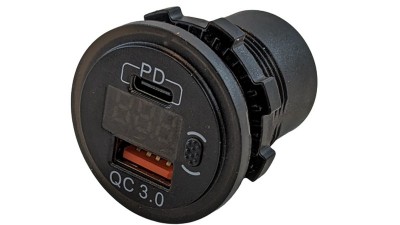 Зарядка врізна DC 12-24V to USB PD QC3.0 з індикатором (19786)