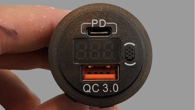 Зарядка врізна DC 12-24V to USB PD QC3.0 з індикатором (19786)