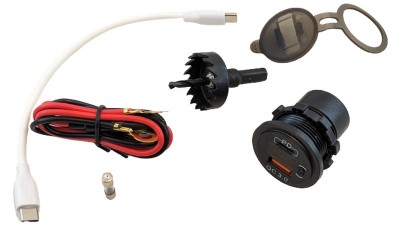 Зарядка врізна DC 12-24V to USB PD QC3.0 з індикатором (19786)